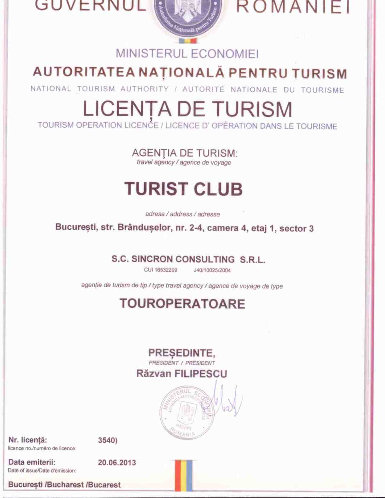 Agentia De Turism Turist Club