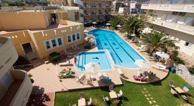 CRETA HOTEL SUN BAY HOTEL  3*AI AVION SI TAXE INCLUSE TARIF 507 EUR