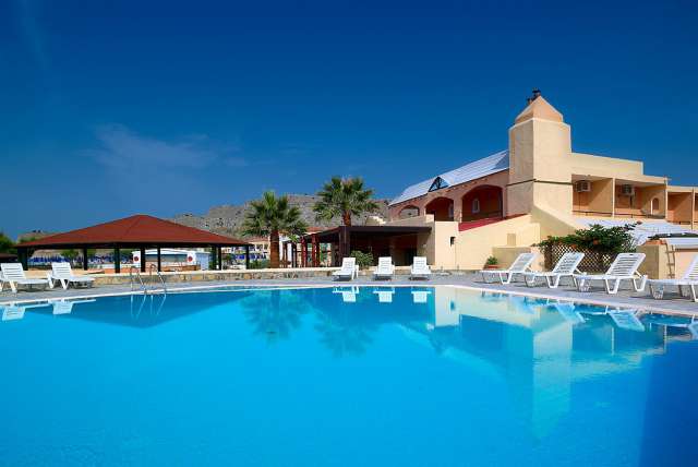 ULTRA LAST MINUTE INSULA RODOS SUN BEACH LINDOS  3*** ALL INCLUSIVE ZBOR CHARTER DIN OTOPENI CU TAXE INCLUSE