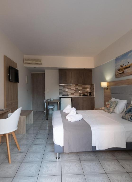 23.07 avion Bucuresti, Grecia - Creta - Heraklion Hersonissos, Aristo Apartments 518 EURO, 7 nopti, Fara masa
