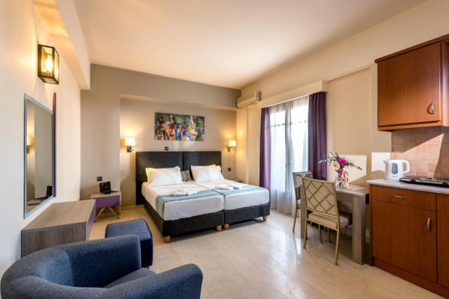 23.07 avion Bucuresti, Grecia - Creta - Heraklion Gouves, Kleanthi Apartments 538 EURO, 7 nopti, Fara masa