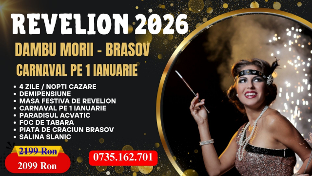 Revelion 2026 Dambu Morii – Brasov, Carnaval pe 1 Ianuarie