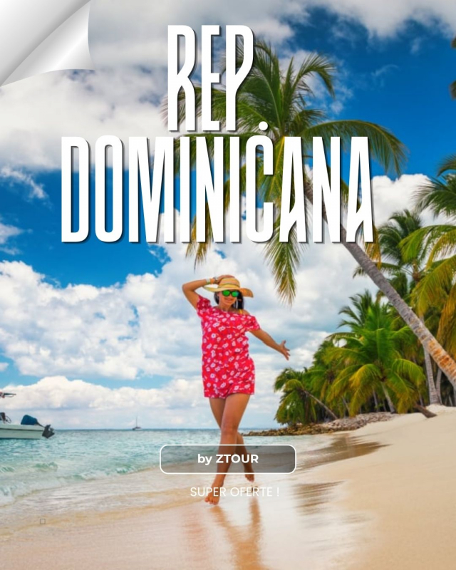 🌴 LAST MINUTE REPUBLICA DOMINICANĂ   ✈️ Plecare din Madrid 📅 10.07 – 17.07.2026 (7 nopți)